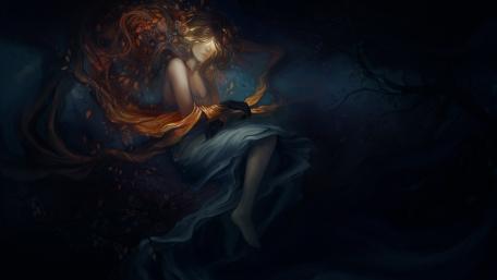 Fall fairy wallpaper