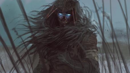 Ethereal Reaper's Glare in the Mist wallpaper