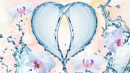 Splashing Heart of Liquid Elegance wallpaper