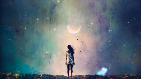 Celestial Dreams in the Night Sky wallpaper