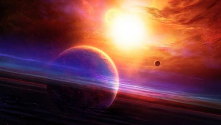 Exoplanetary Dawn in a Distant Galaxy wallpaper
