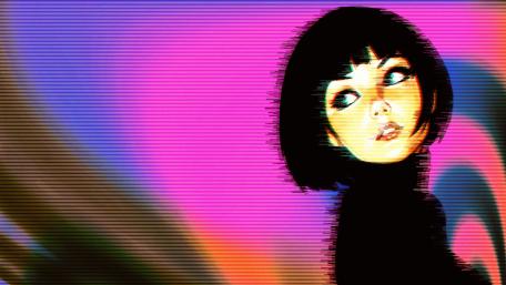 Neon Reflections in Pop Art Style wallpaper