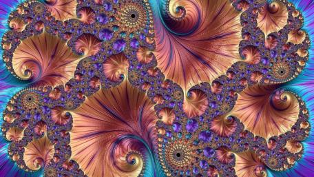 Vibrant Fractal Harmony in Motion wallpaper