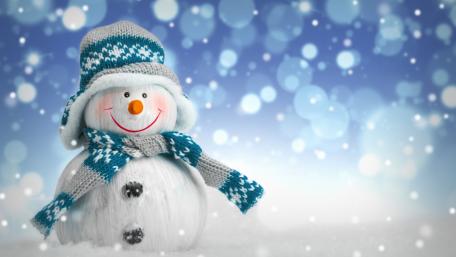 Blue snowman wallpaper