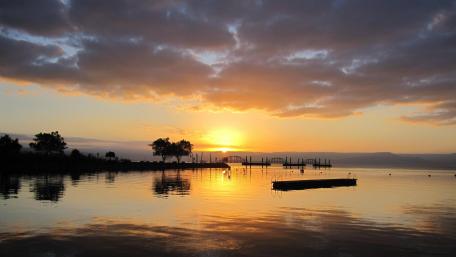 Sea of Galilee sunrise wallpaper