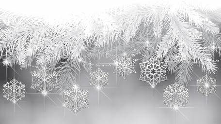 Monochrome Xmas snowflakes wallpaper