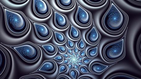 Mesmerizing Blue Fractal Design for Your Space wallpaper