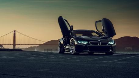 Sleek and Stylish BMW i8 at Sunset wallpaper
