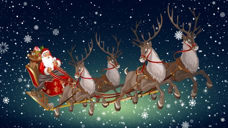Santa's Magical Sleigh Ride wallpaper