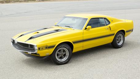 Classic Yellow Ford Mustang Beauty in 4K Quality wallpaper