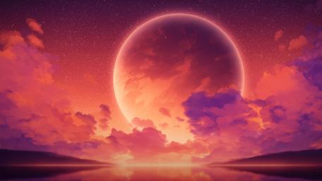 Enchanted Skies of a Futuristic Realm wallpaper
