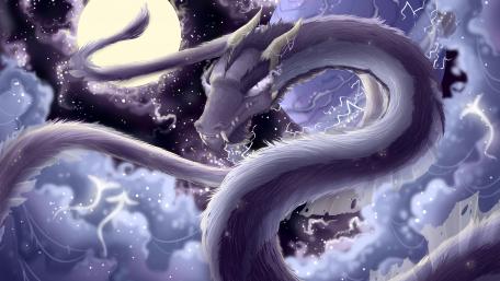 Dragon of the Moonlit Skies wallpaper