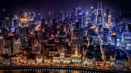 Shanghai by night wallpaper