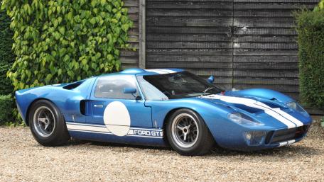 Classic Ford GT40 in Stunning Blue Finish wallpaper