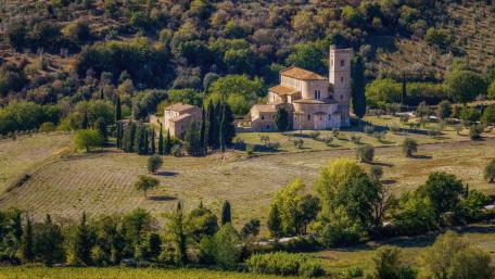Majestic Castle Amidst Lush Greenery wallpaper