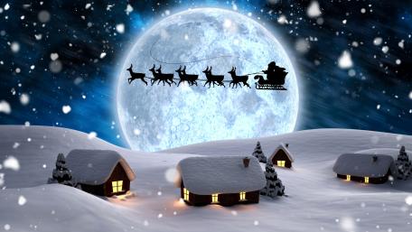 Magical Christmas Eve Flight wallpaper