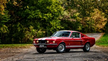 Classic Ford Mustang in a Scenic Setting wallpaper