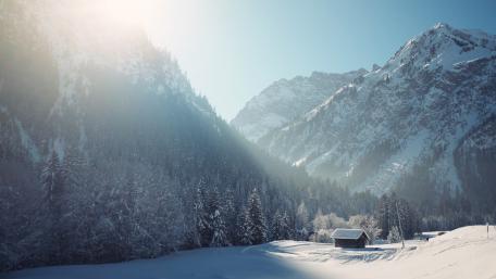 Mittelberg in winter wallpaper