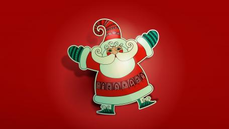 Santa’s Joyful Festive Dance wallpaper