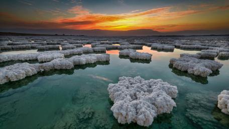 Dead Sea in the sunrise from Israel wallpaper