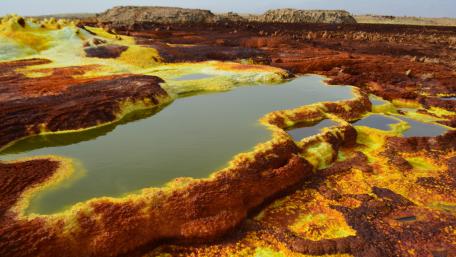 Danakil Desert sulphur springs wallpaper