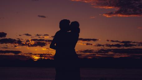 Eternal Embrace at Dusk wallpaper
