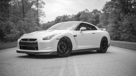 Sleek Monochrome Sports Car Wallpaper wallpaper