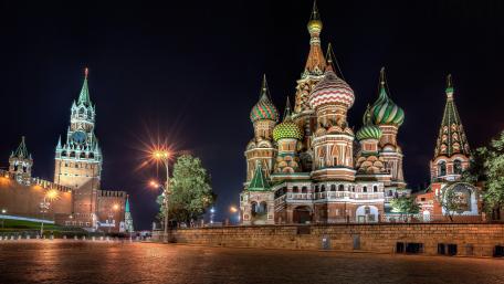 St. Basil's Cathedral Night Glory wallpaper