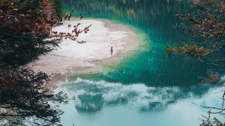 Solitude by the Lake Shore wallpaper