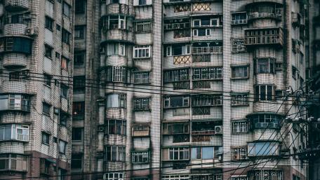 Urban Apartment Complex wallpaper