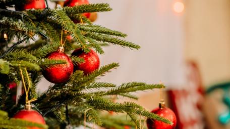 Festive Christmas Tree Ornaments wallpaper