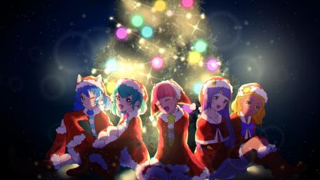 Xmas Anime chicks wallpaper