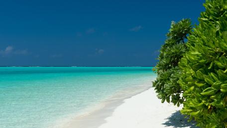 Turquoise waters of Maldives wallpaper
