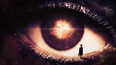 Vivid Dreams in a Giant Eye wallpaper