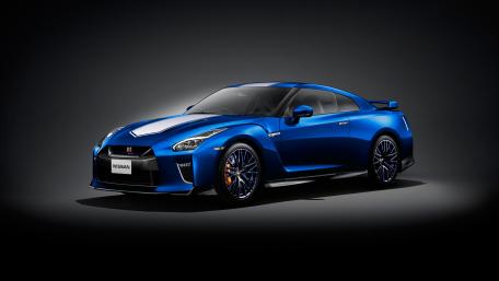 Sleek Blue Nissan GT-R Wallpaper for Dreamers wallpaper