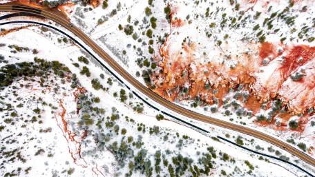 Road from above wallpaper