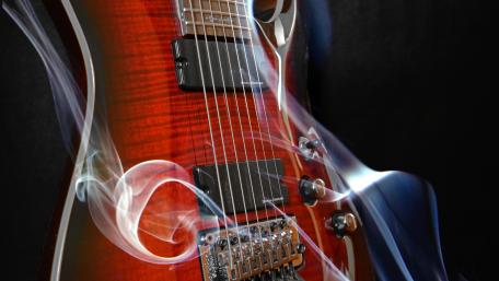Electric Guitar with Smoky Vibes in High Definition wallpaper