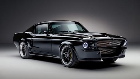 Sleek Black Ford Mustang Mach-E Wallpaper wallpaper