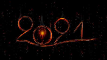 2021 New Year light art wallpaper