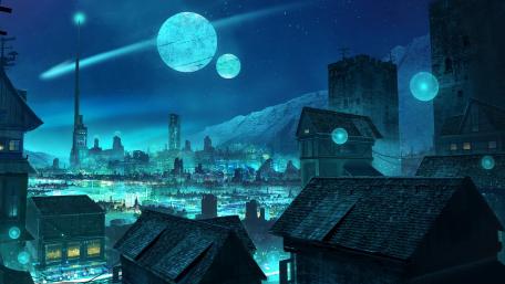 Blue moons wallpaper