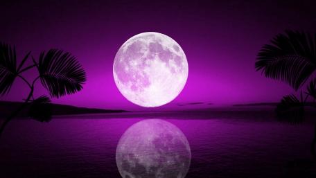 Purple supermoon wallpaper