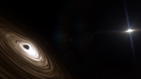 TON 618 & White Dwarf in orbit wallpaper