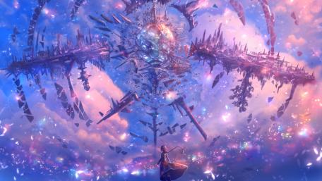 Futuristic Dreams of a Little Girl in a Sci-Fi World wallpaper