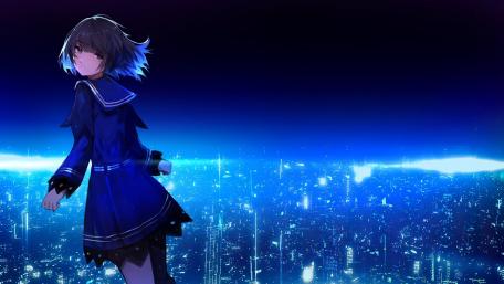City Lights and School Uniform Magic wallpaper