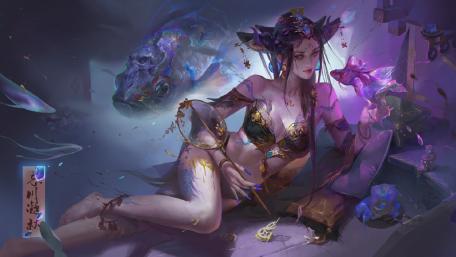 Mystical Elf Sorceress in a Forbidden Realm wallpaper