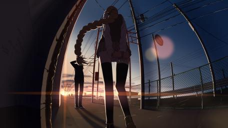 Twilight Stroll in Anime World wallpaper