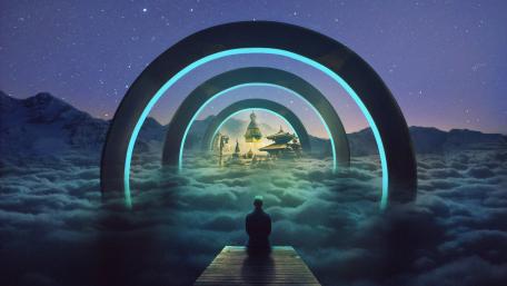 Journey Through the Mystic Archway wallpaper