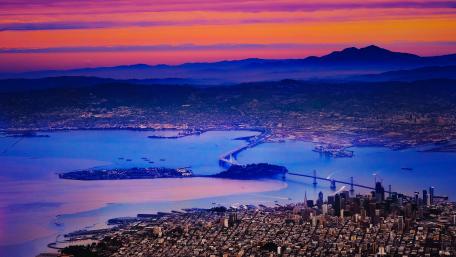 San Francisco aerial view wallpaper