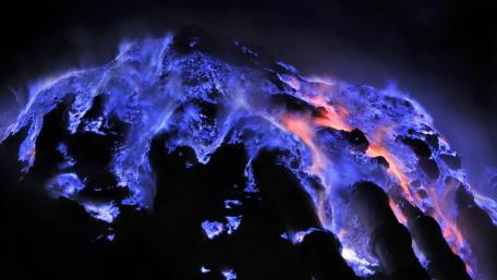 Electric blue lava wallpaper