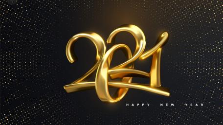 Golden 2021 New Year Wallpaper wallpaper